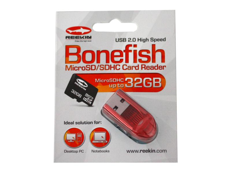 Reekin Bonefish USB 2.0 Muistikortinlukija microSDHC, punainen